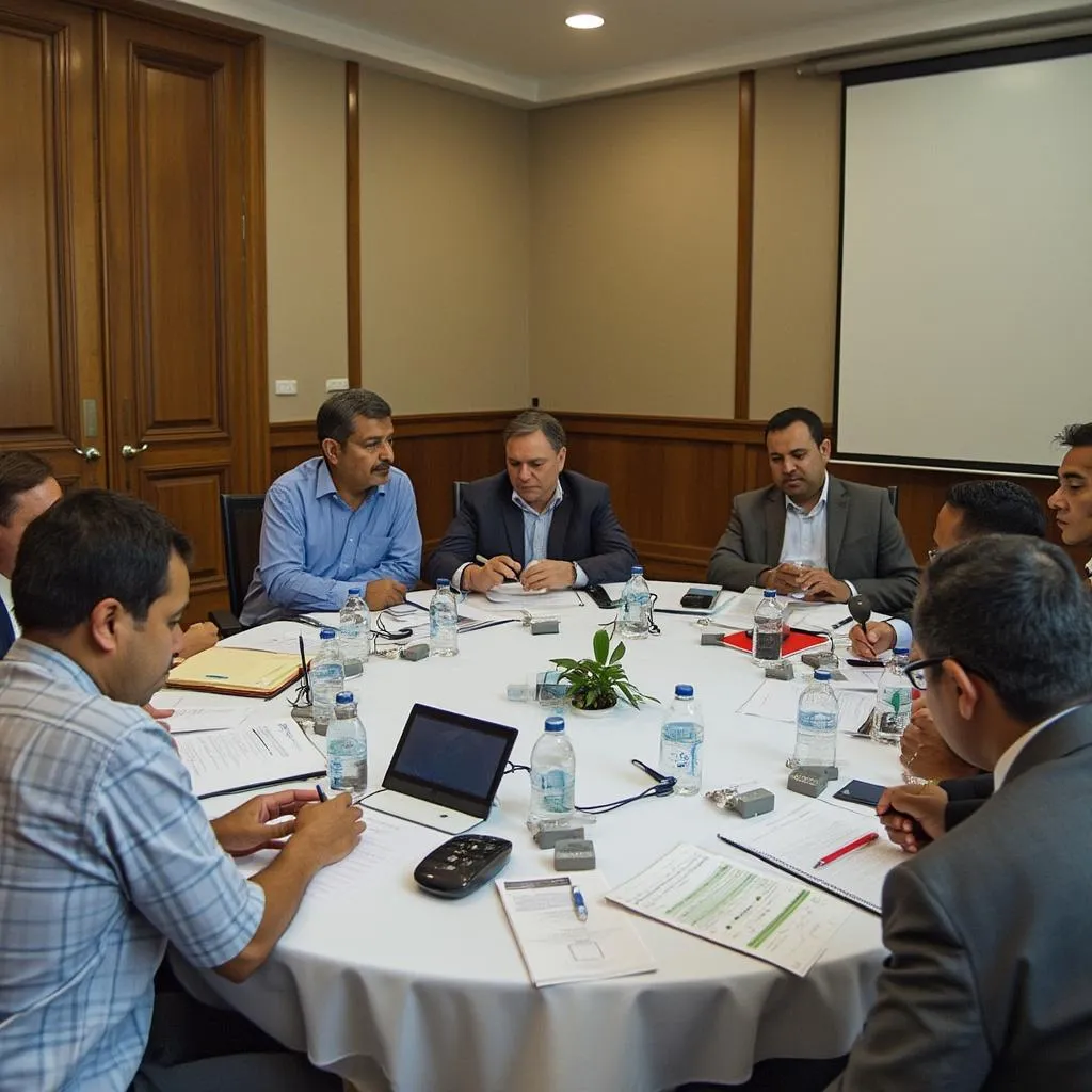 Equipo de ConFinanza en reunión estratégica